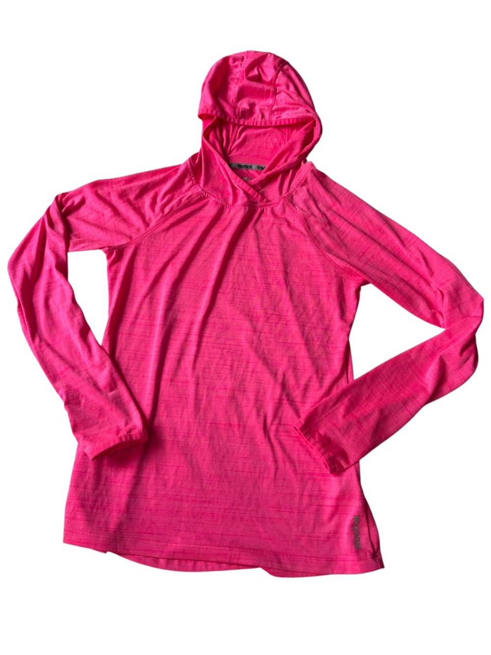 Reebok hooded athletic long sleeve shirt